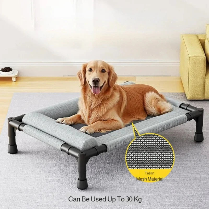 Raised Mesh Medium Large Cat Dog Off-the-ground Pet Bed Removable and Washable Breathable Pet Sofa Moisture-proof with Pillow